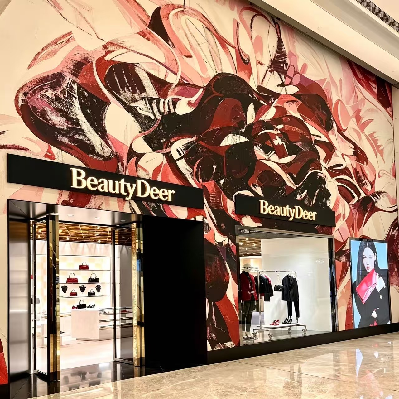 BeautyDeer 艺术墙与双门店
